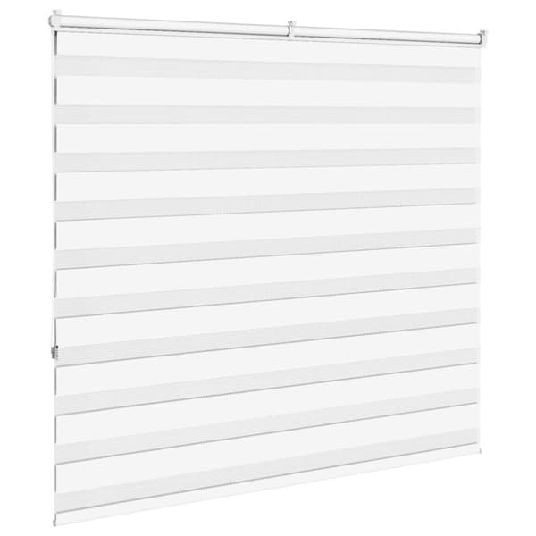 Rullgardin zebra vit 160x150 cm tyg bredd 155,9 cm polyester