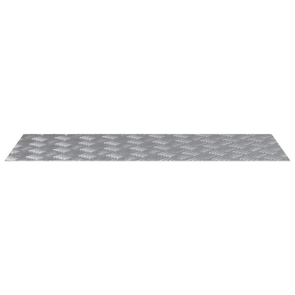 Trappsteg Rektangulär 4 pcs Silver 100 x 40 cm Aluminium