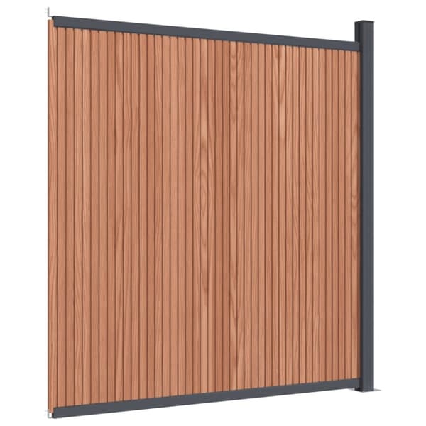 Staketpanel WPC brun 173x186 cm
