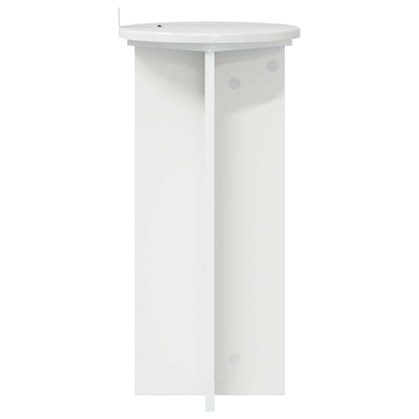 Växtställ 2 pcs Vit högglans 29,5 x 29,5 x 60 cm