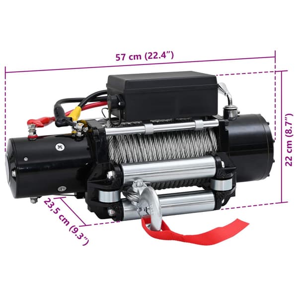 Elektrisk vinsch PVC Svart