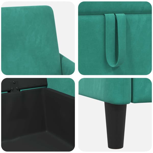Soffa med förvaring Turkos 72 x 78 x 87 cm Polyester