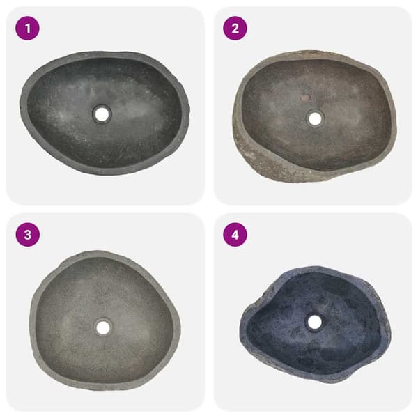Handfat flodsten oval (45-53)x(34-41) cm