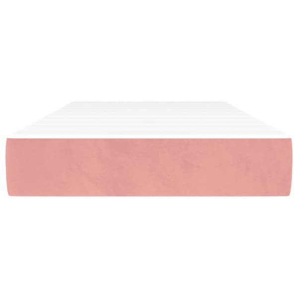 Pocketresårmadrass medium rosa 80x210x20 cm sammet