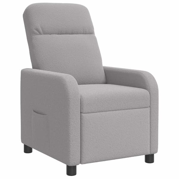Recliner Ljusgrå Bouclé