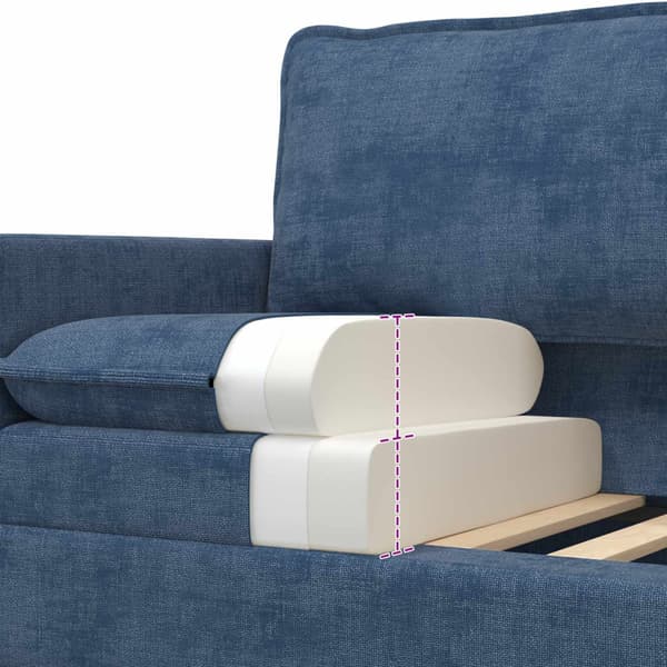 Soffa Blå 126 x 81 x 87,5 cm Polyester