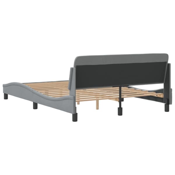 Bed Frame "Dover" Light Grey 140x200 cm Fabric