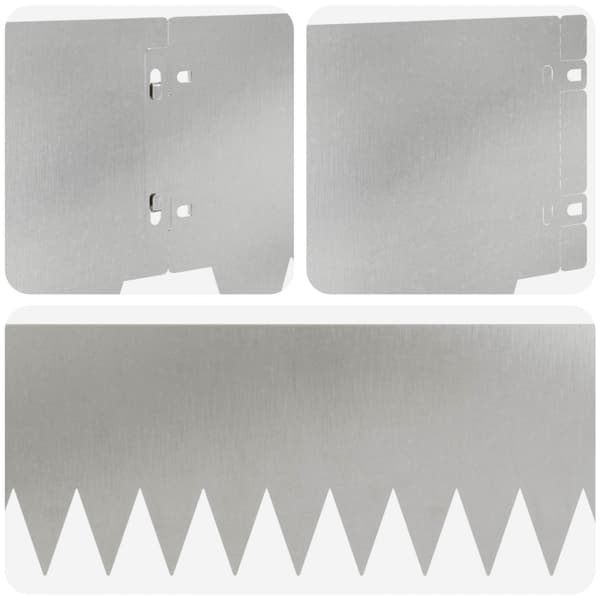 Kant för gräsmatta 10 pcs 103 x 20 cm metall Silver