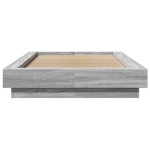 Golvsängsram Grå Sonoma 80 x 210 cm Konstruerat trä