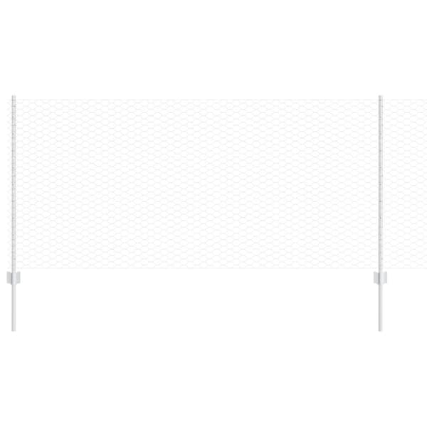 Stängsel med stolpe Silver 1 x 25 m Stål