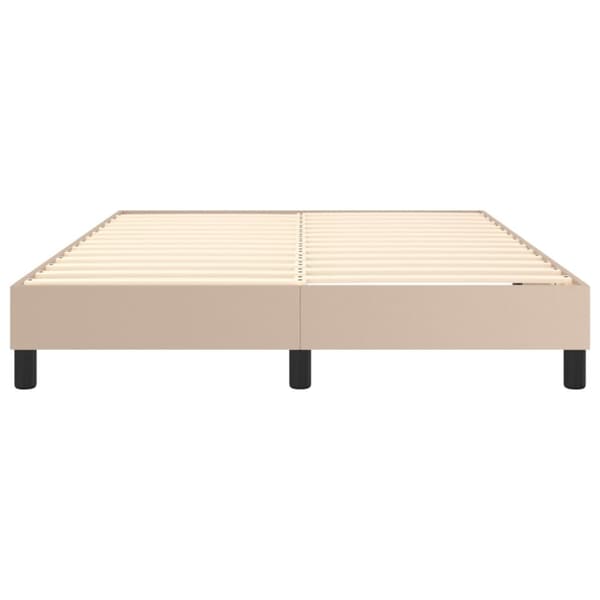 Boxspring-sängram cappuccino 140x190 cm konstläder