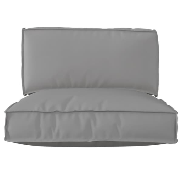 Pallkuddset 2 pcs Grå Oxford Tyg