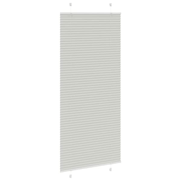 Plisserad persienn ljusgrå 85x200 cm tyg bredd 84,4cm polyester