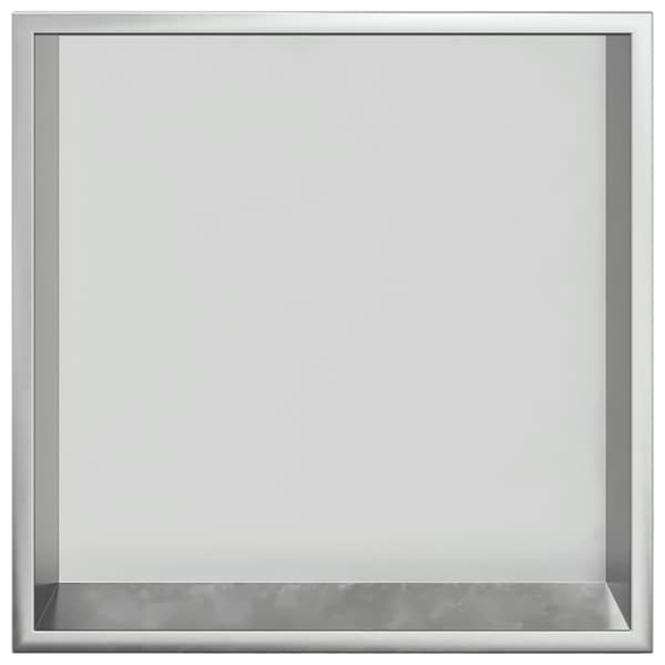 Duschnisch borstad silver 32x32x9 cm rostfritt stål