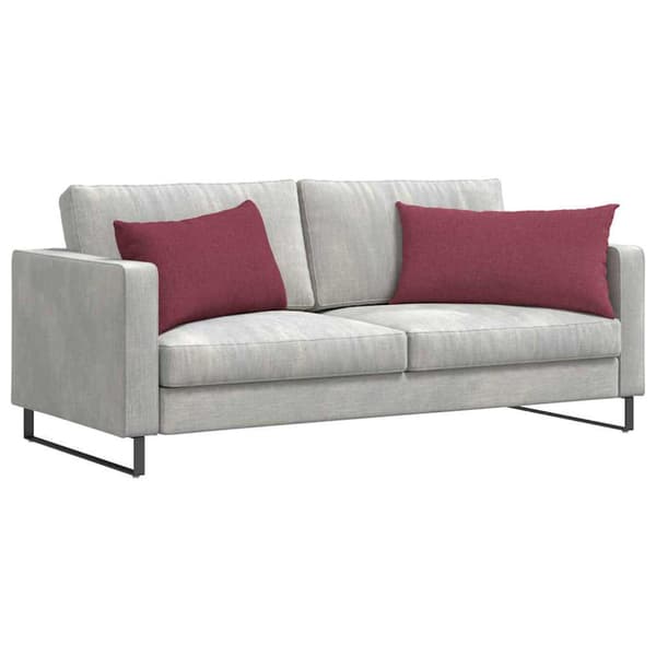Sofakuddar 2 pcs Vinröd 80 x 40 cm tyg