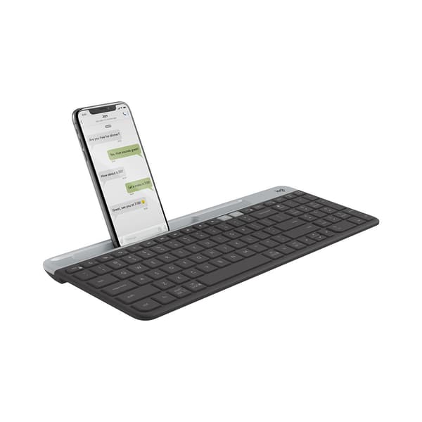 Logitech Slim Multi-Device Wireless Keyboard K580 tangentbord Trådlös RF + Bluetooth Nordic grafit