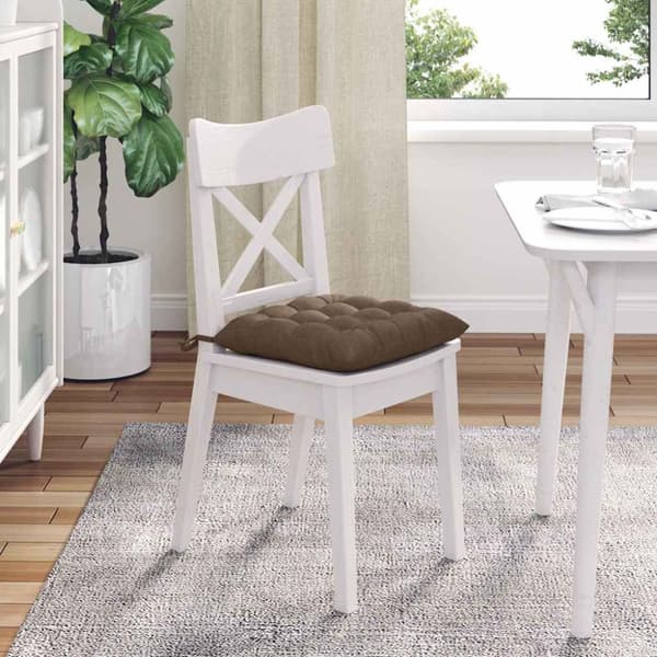Sittkuddar 4 pcs Brun 40 x 40 x 6 cm tyg
