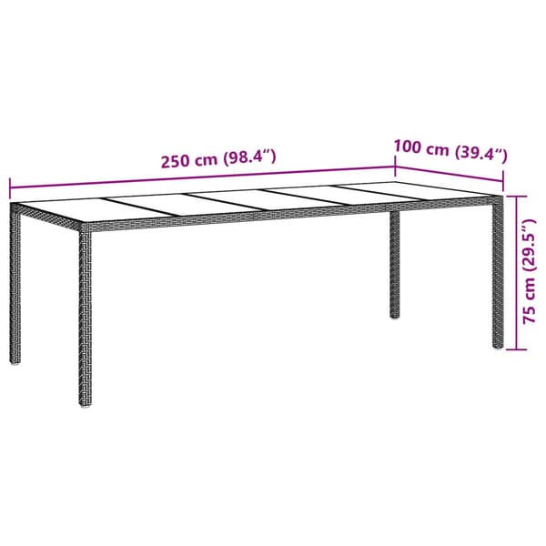 Trädgårdsmöbelset 11 pcs Grå konstrotting