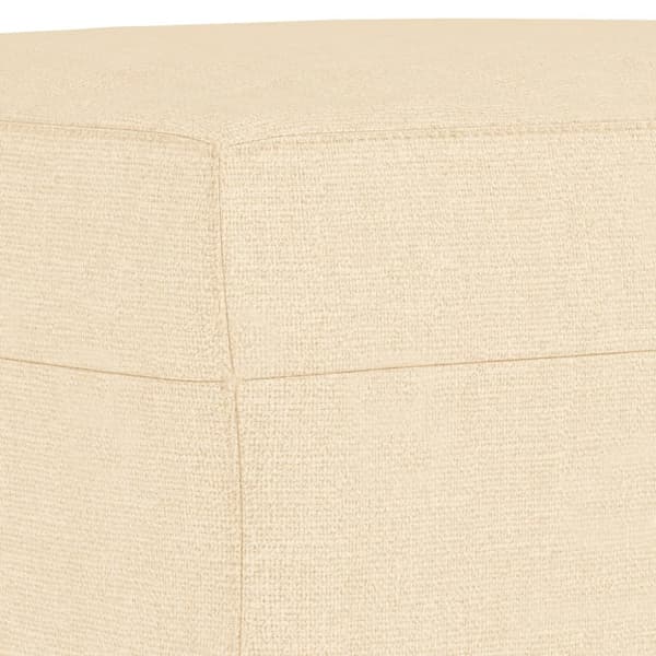 Fotpall gräddvit 60x50x41 cm tyg