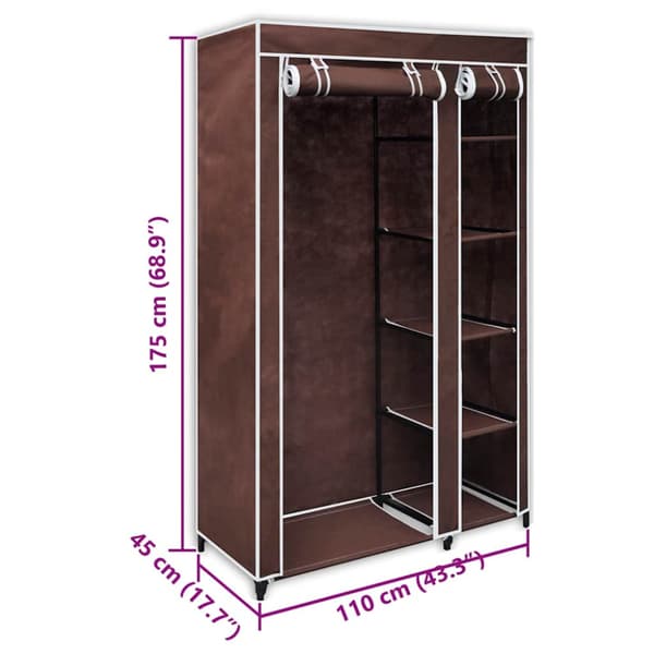 Resegarderob 2 st brun