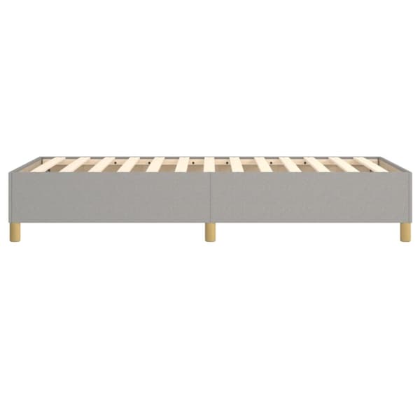 Boxspring-sängram ljusgrå 80x200 cm tyg