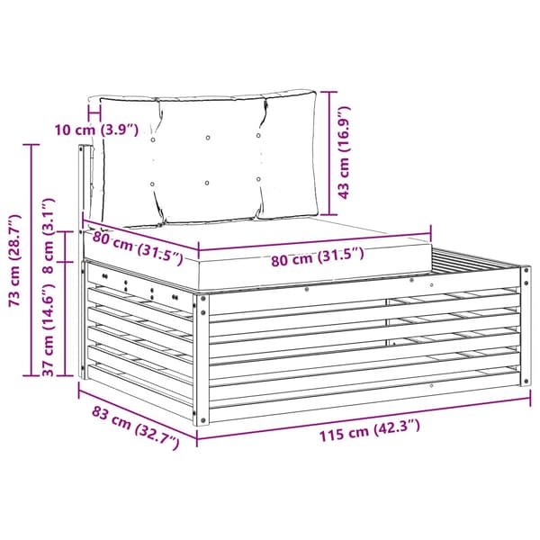Utomhussoffset 3 Stycke
