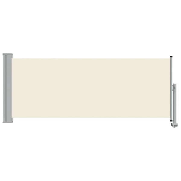 Infällbar sidomarkis 100 x 300 cm gräddvit