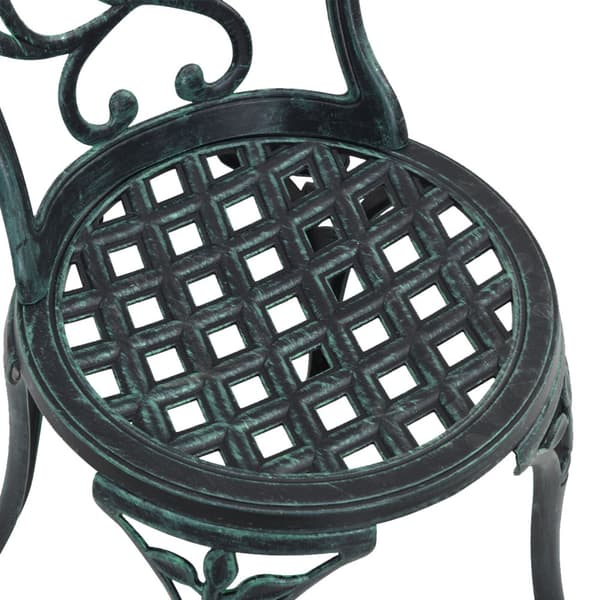 Trädgårds Bistro Set 3 pcs Grön Aluminium