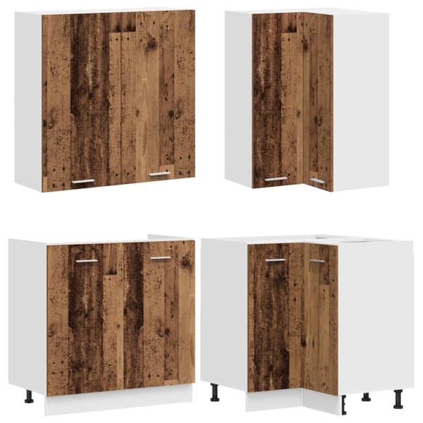 Köksenhet LYON 8 pcs Gammalt trä Konstruerat trä