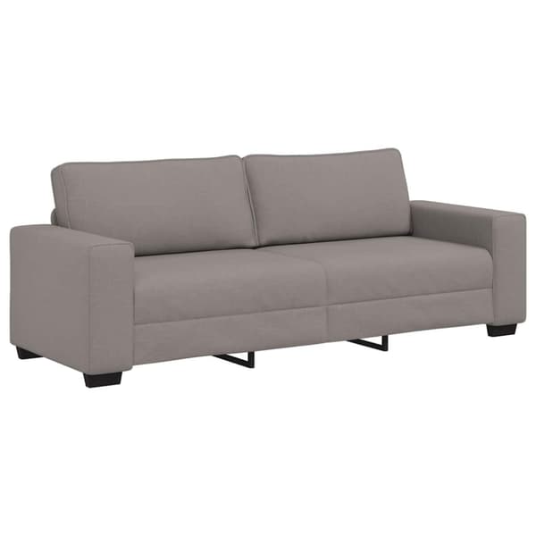 3-sitssoffa taupe 220x77x82 cm tyg