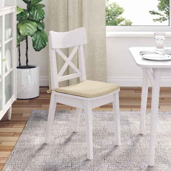 Sittkuddar 4 pcs Kräm 40 x 40 x 3 cm tyg