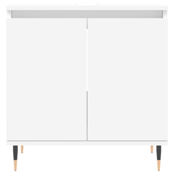 Badrumsskåp vit 58x33x60 cm konstruerat trä