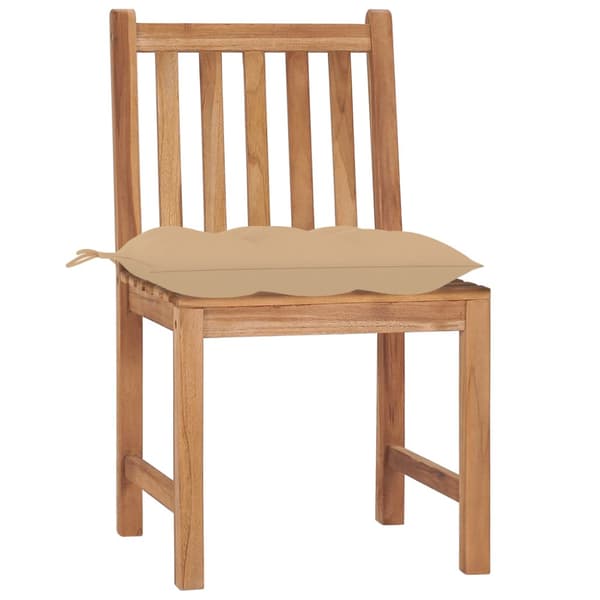 Trädgårdsstolar 8 st med dynor massiv teak