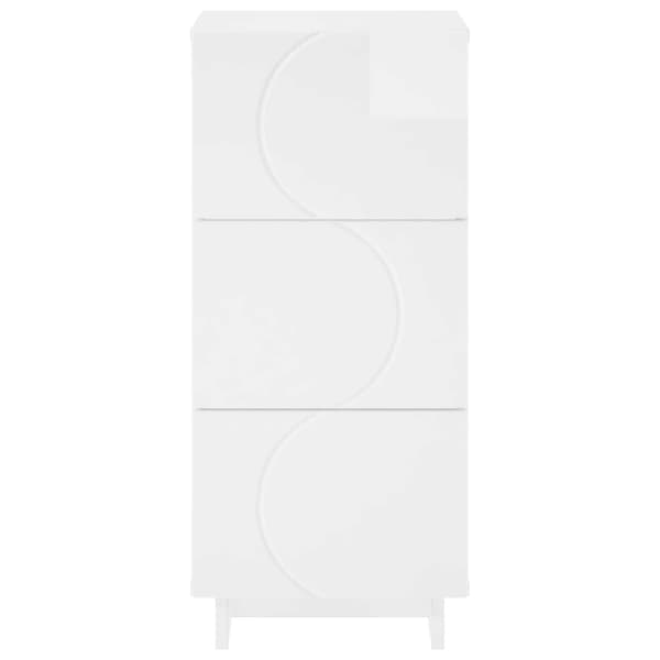 Sideboard Vit högglans 33,5 x 34,5 x 75 cm Konstruerat trä