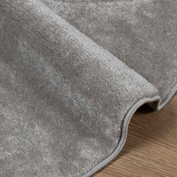 Områdesmattor Rund GALATI Grå Ø 200 CM Polyester
