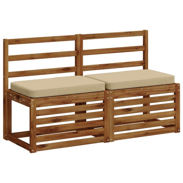 2-delade Bänk Kuddar VUGHT 2 st 100% Polyester Beige