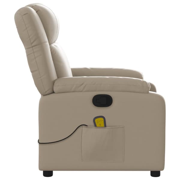 Massagefåtölj cappuccino konstläder