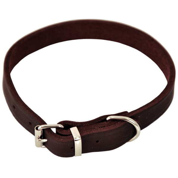 Läderhalsband Lina Ställbart Brun