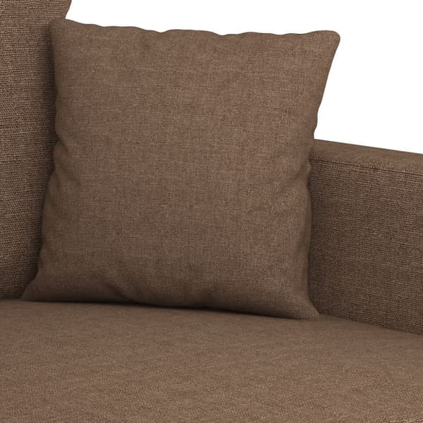 2-sitssoffa brun 120 cm tyg