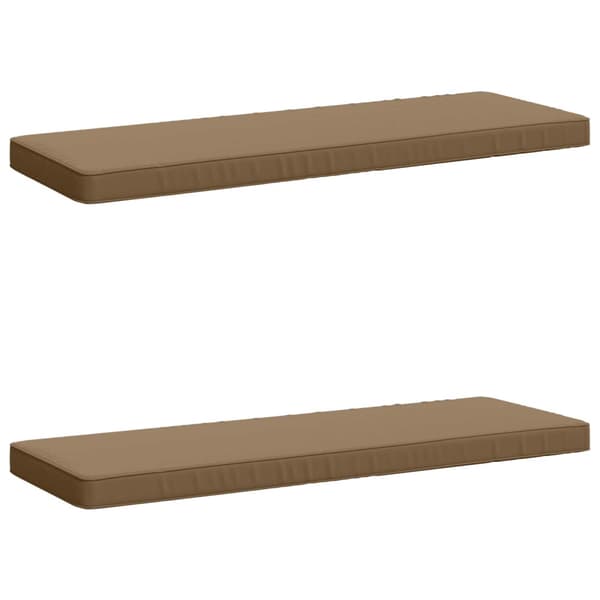 2-delade Bänk Kuddar VUGHT 2 st 100% Polyester Taupe