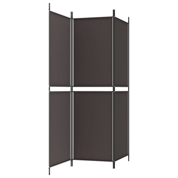 Rumsavdelare 3 paneler brun 150x180 cm tyg