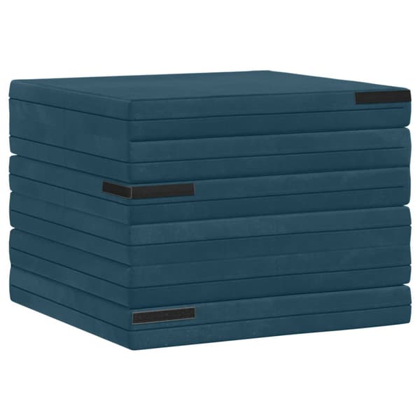 Fällbar Soffbed 140 x 67 x 45 cm Blå