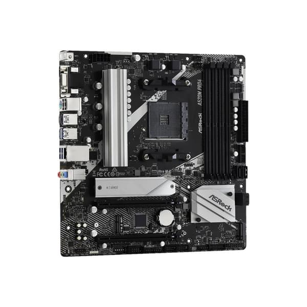 ASRock A520M Pro4 - moderkort - micro ATX - Socket AM4 - AMD A520