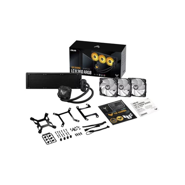 ASUS TUF GAMING LC II 360 ARGB Processor Liquid cooling kit 12 cm Svart