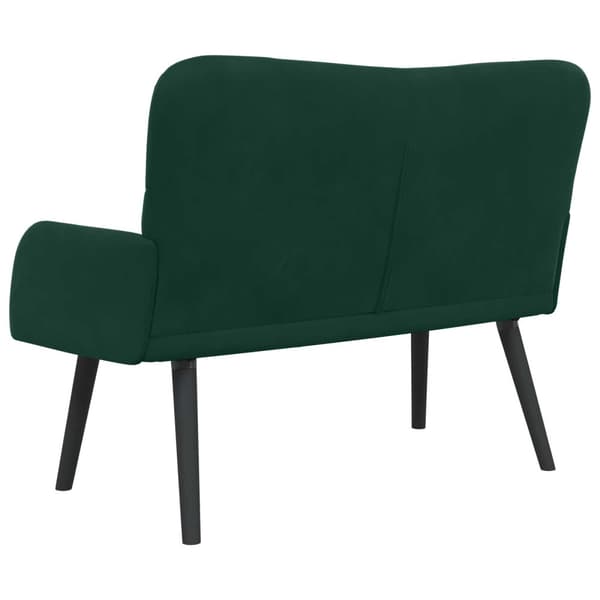 Tvåsitssoffa Mörkgrön 115 x 61 x 87 cm Sammet