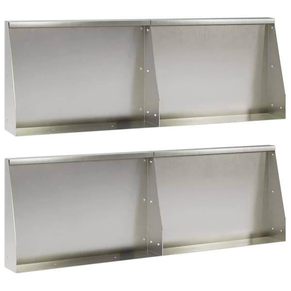 Stödvägg 4 st 60 x 12 x 30 cm Rostfritt stål Silver