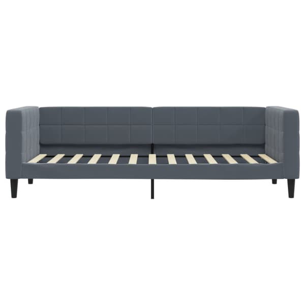 Dagbädd utdragbar mörkgrå 80x200 cm sammet