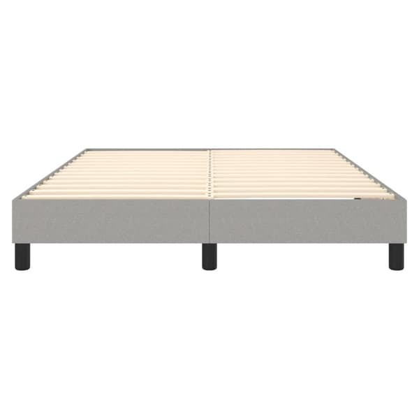 Boxspring-sängram ljusgrå 140x190 cm tyg