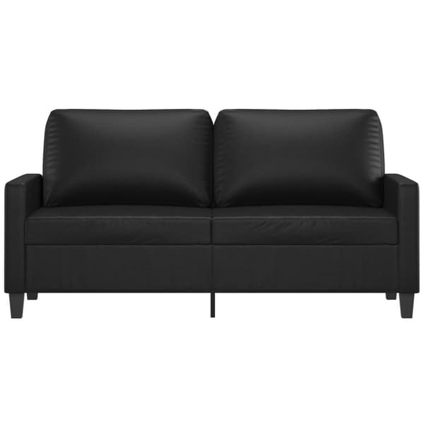 2-sitssoffa svart 140 cm konstläder