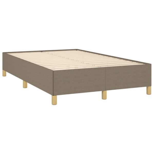Ramsäng med madrass taupe 120x190 cm tyg
